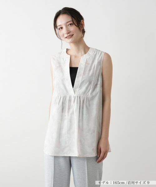 Leilian / レリアン シャツ・ブラウス | ノースリーブブラウス【BLUBIANCO】（ピンク）