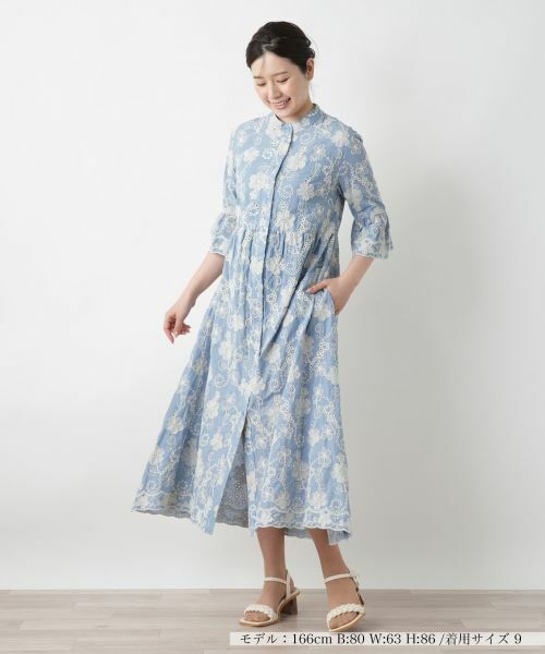 Adrianna Papell☆上品ブルーフレア裾ワンピース Best Women Dresses, Jumpsuits, Clothing & Special Occasion