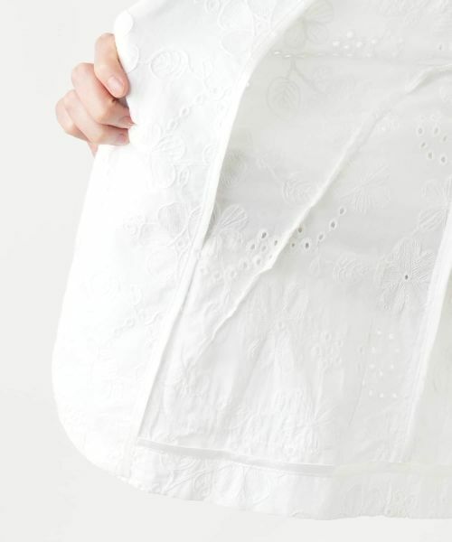 Leilian / レリアン テーラードジャケット | カットワーク刺繍ジャケット-BLUBIANCO | 詳細15
