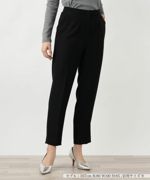 Leilian / レリアン その他パンツ | センタープレスパンツ【Leilian WHITE LABEL】(ブラック)