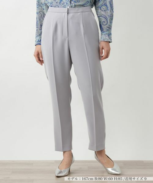 Leilian / レリアン その他パンツ | センタープレスパンツ【Leilian WHITE LABEL】(グレー)