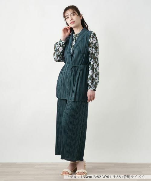 Leilian / レリアン テーラードジャケット | プリーツロングベスト【Leilian WHITE LABEL】 | 詳細4