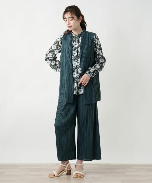 Leilian / レリアン テーラードジャケット | プリーツロングベスト【Leilian WHITE LABEL】 | 詳細8