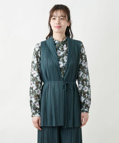 Leilian / レリアン テーラードジャケット | プリーツロングベスト【Leilian WHITE LABEL】 | 詳細9