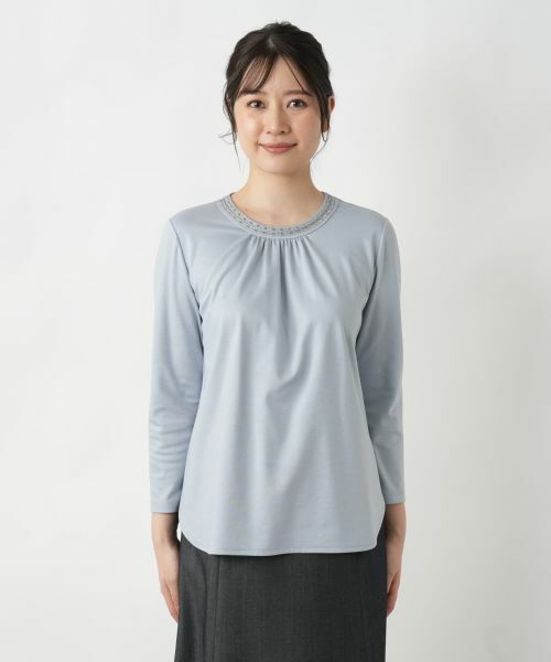 Leilian / レリアン カットソー | タックカットソー【Leilian WHITE LABEL】 | 詳細10