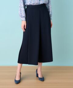 美品☆Leilian レリアン☆フレアワイドパンツ11号 ネイビー レリアン Leilian パンツ （ネイビー） - ファッション通販