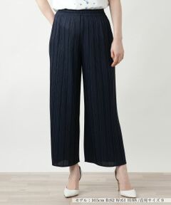 美品☆Leilian レリアン☆フレアワイドパンツ11号 ネイビー 店舗人気】フレアパンツ【BOURGE】|レリアン プラスハウス