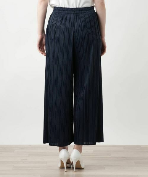 セール】 プリーツワイドパンツ【Leilian WHITE LABEL