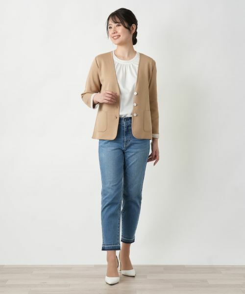Leilian / レリアン カーディガン・ボレロ | Vネックカーディガン【Leilian WHITE LABEL】 | 詳細1