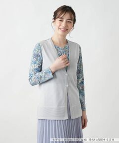 Leilian / レリアン テーラードジャケット | Vネックニットジレ【Leilian WHITE LABEL】