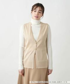 Leilian / レリアン テーラードジャケット | Vネックニットジレ【Leilian WHITE LABEL】