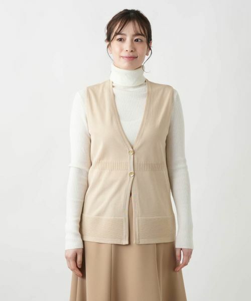 Leilian / レリアン テーラードジャケット | Vネックニットジレ【Leilian WHITE LABEL】 | 詳細12