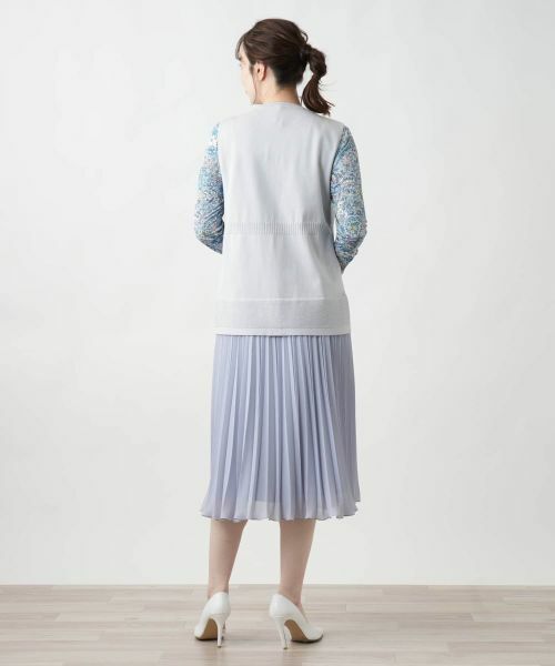 Leilian / レリアン テーラードジャケット | Vネックニットジレ【Leilian WHITE LABEL】 | 詳細3