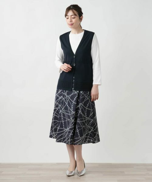 Leilian / レリアン テーラードジャケット | Vネックニットジレ【Leilian WHITE LABEL】 | 詳細5