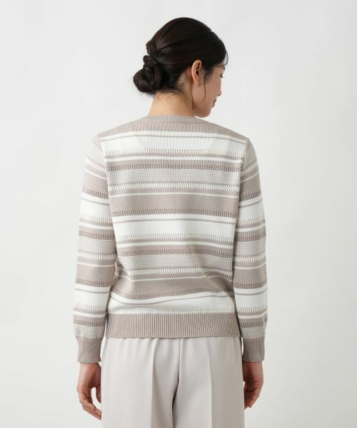 Leilian / レリアン ニット・セーター | マルチボーダークルーネックニット | 詳細10
