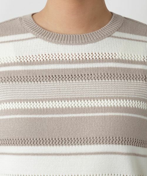 Leilian / レリアン ニット・セーター | マルチボーダークルーネックニット | 詳細11