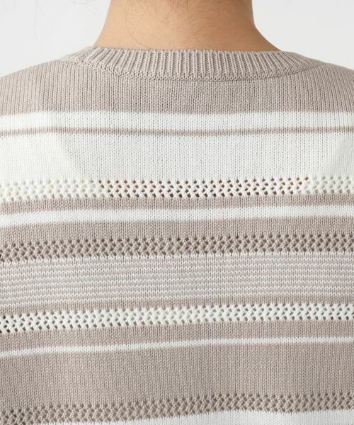Leilian / レリアン ニット・セーター | マルチボーダークルーネックニット | 詳細12