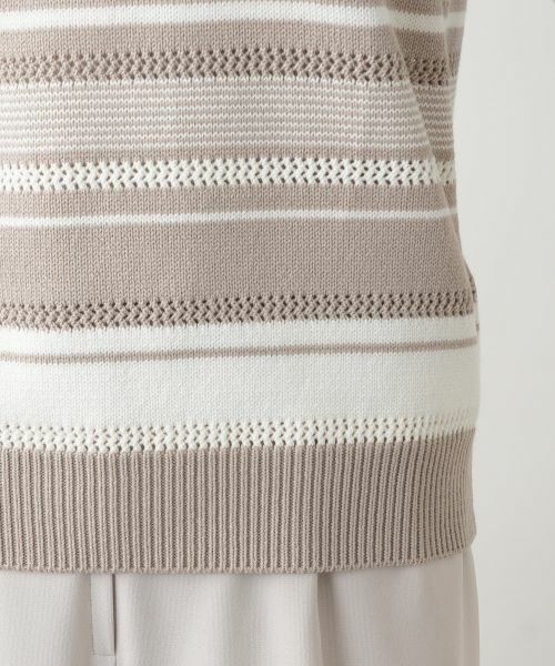 Leilian / レリアン ニット・セーター | マルチボーダークルーネックニット | 詳細14