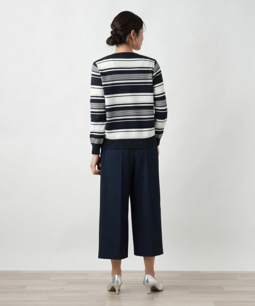 Leilian / レリアン ニット・セーター | マルチボーダークルーネックニット | 詳細3