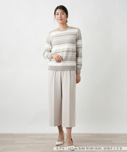 Leilian / レリアン ニット・セーター | マルチボーダークルーネックニット | 詳細4