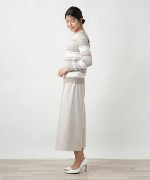 Leilian / レリアン ニット・セーター | マルチボーダークルーネックニット | 詳細6