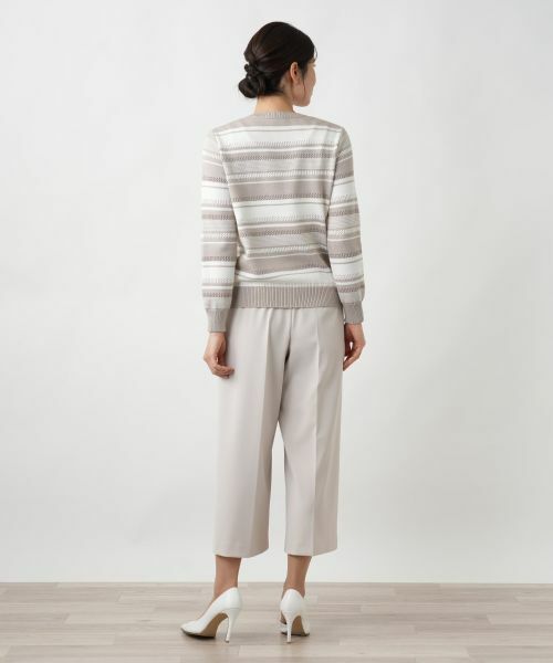 Leilian / レリアン ニット・セーター | マルチボーダークルーネックニット | 詳細7