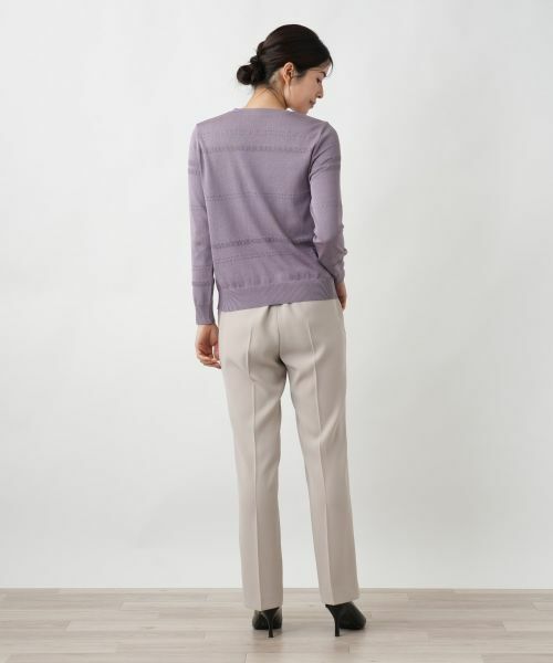 Leilian / レリアン ニット・セーター | ペイズリー柄切替クルーネックニット【ROCHAS Premiere】 | 詳細3