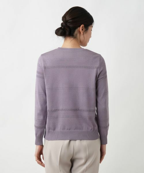 Leilian / レリアン ニット・セーター | ペイズリー柄切替クルーネックニット【ROCHAS Premiere】 | 詳細6