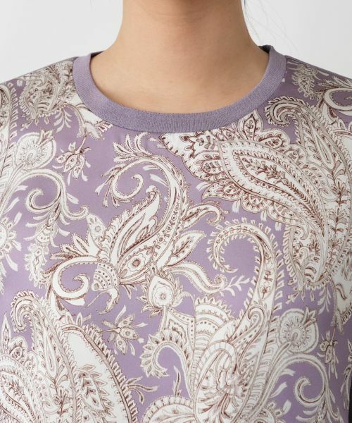 Leilian / レリアン ニット・セーター | ペイズリー柄切替クルーネックニット【ROCHAS Premiere】 | 詳細7