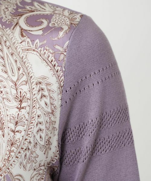 Leilian / レリアン ニット・セーター | ペイズリー柄切替クルーネックニット【ROCHAS Premiere】 | 詳細9