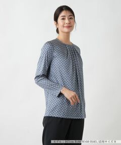 Leilian / レリアン カットソー | プリントクルーネックカットソー【ROCHAS Premiere】