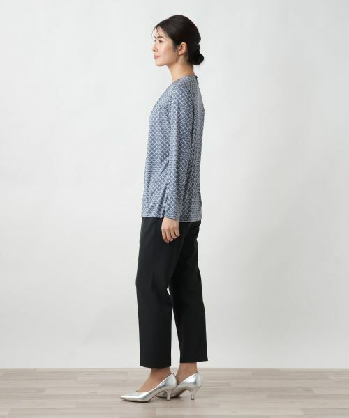 Leilian / レリアン カットソー | プリントクルーネックカットソー【ROCHAS Premiere】 | 詳細2