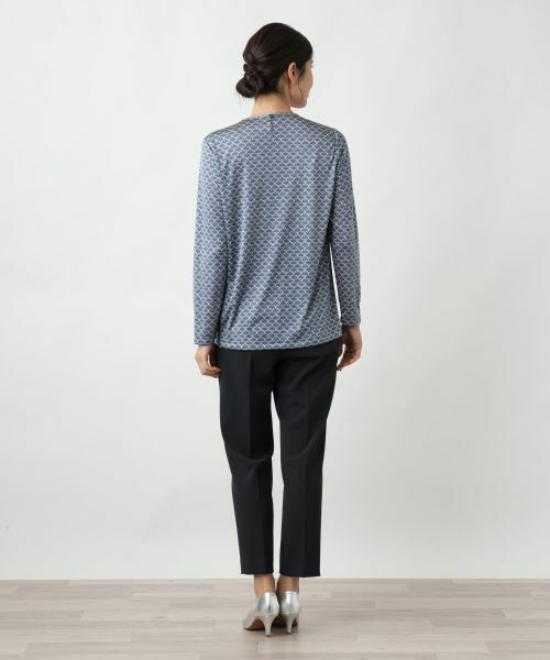 Leilian / レリアン カットソー | プリントクルーネックカットソー【ROCHAS Premiere】 | 詳細3