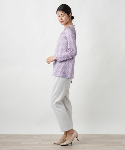 Leilian / レリアン カットソー | プリントクルーネックカットソー【ROCHAS Premiere】 | 詳細5