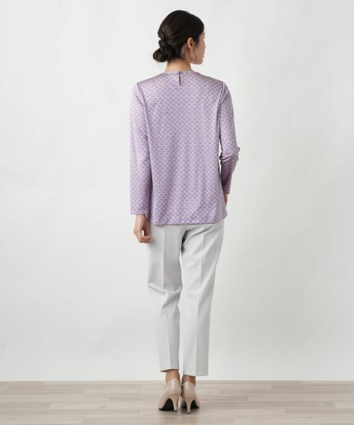 Leilian / レリアン カットソー | プリントクルーネックカットソー【ROCHAS Premiere】 | 詳細6