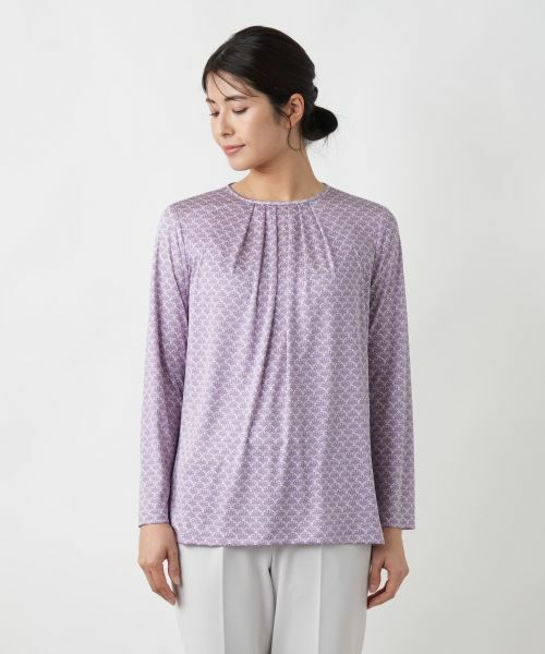 Leilian / レリアン カットソー | プリントクルーネックカットソー【ROCHAS Premiere】 | 詳細7