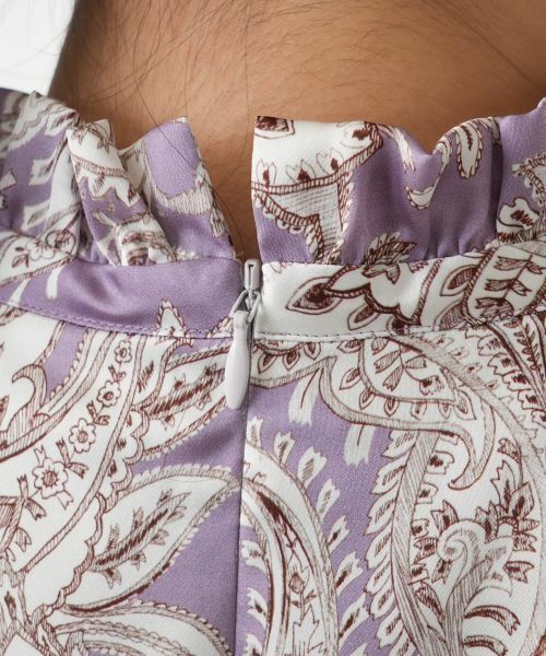 Leilian / レリアン ドレス | ペイズリー柄フリルワンピース | 詳細11