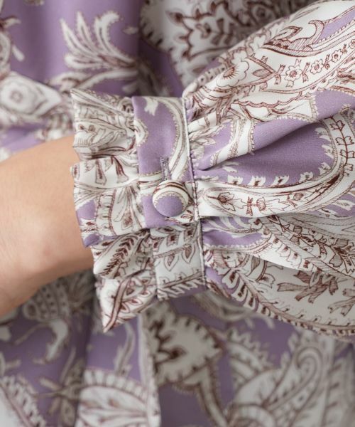 Leilian / レリアン ドレス | ペイズリー柄フリルワンピース | 詳細13