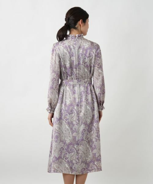 Leilian / レリアン ドレス | ペイズリー柄フリルワンピース | 詳細6