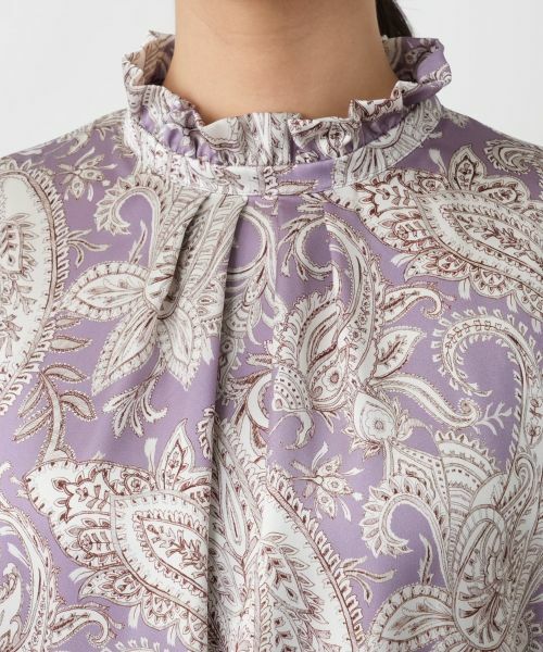 Leilian / レリアン ドレス | ペイズリー柄フリルワンピース | 詳細8