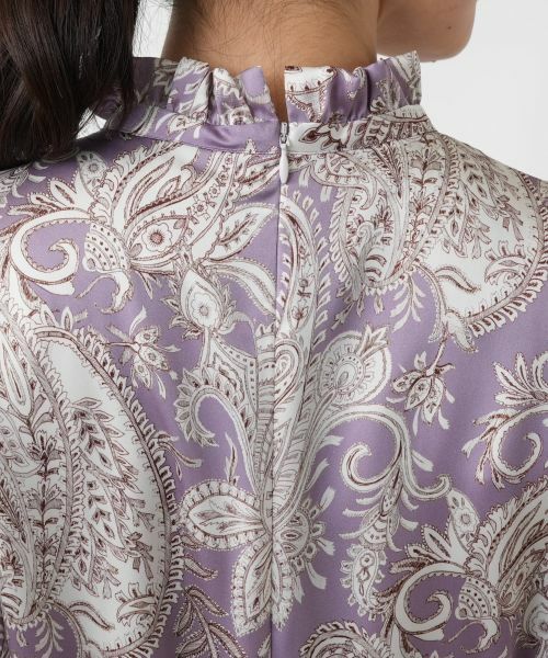 Leilian / レリアン ドレス | ペイズリー柄フリルワンピース | 詳細9
