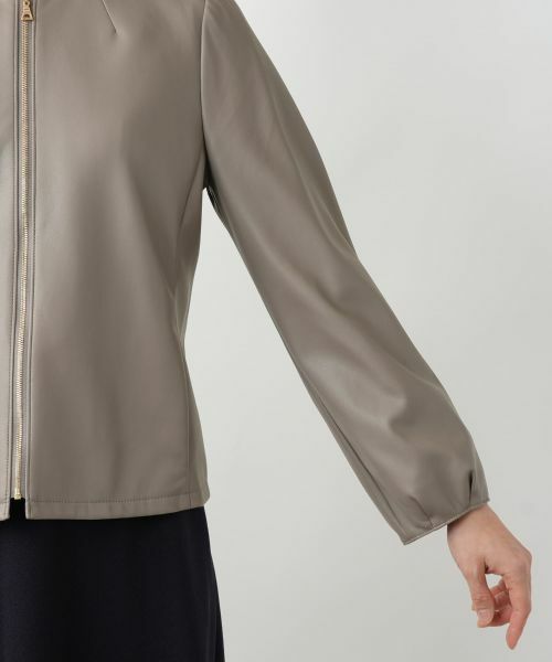 Leilian / レリアン テーラードジャケット | ノーカラージャケット【ROCHAS Premiere】 | 詳細10