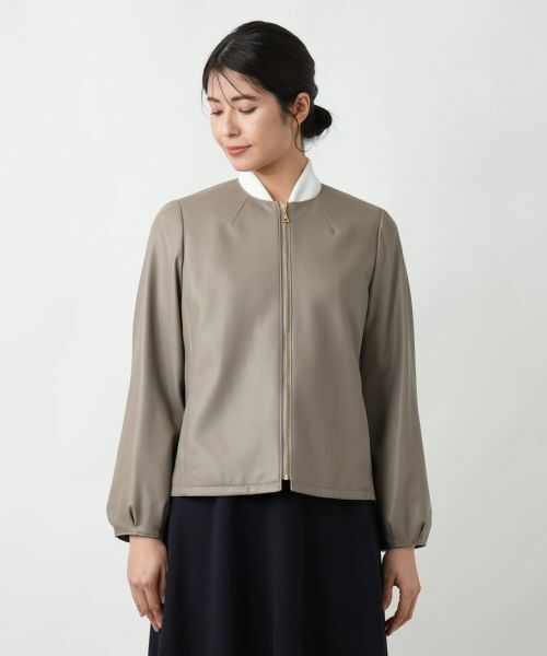 Leilian / レリアン テーラードジャケット | ノーカラージャケット【ROCHAS Premiere】 | 詳細4