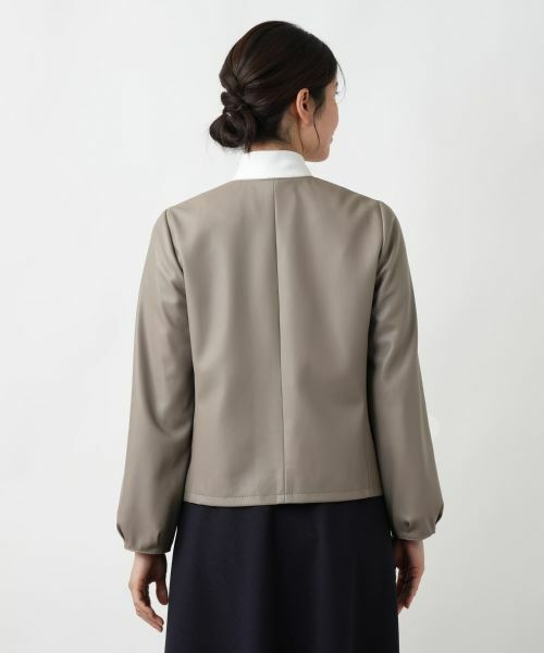 Leilian / レリアン テーラードジャケット | ノーカラージャケット【ROCHAS Premiere】 | 詳細6