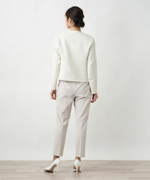 Leilian / レリアン テーラードジャケット | ツイードノーカラージャケット | 詳細3