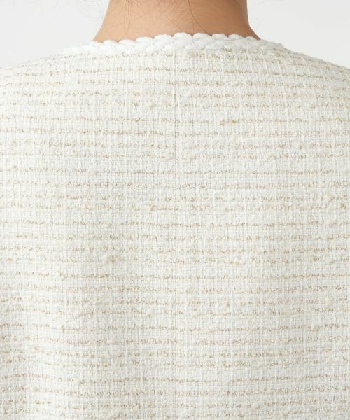 Leilian / レリアン テーラードジャケット | ツイードノーカラージャケット | 詳細8