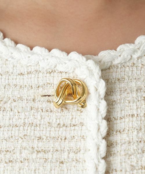 Leilian / レリアン テーラードジャケット | ツイードノーカラージャケット | 詳細9