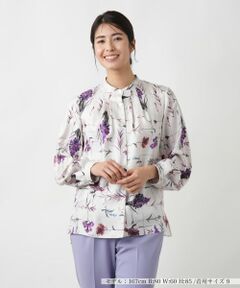 Leilian / レリアン シャツ・ブラウス | プリントバンドカラーブラウス【ROCHAS Premiere】