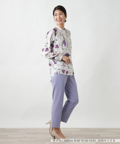 Leilian / レリアン シャツ・ブラウス | プリントバンドカラーブラウス【ROCHAS Premiere】 | 詳細1