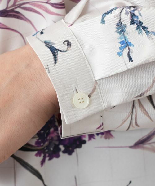 Leilian / レリアン シャツ・ブラウス | プリントバンドカラーブラウス【ROCHAS Premiere】 | 詳細11